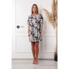 Kék virágos átlapolt ruha 