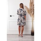 Kék virágos átlapolt ruha 