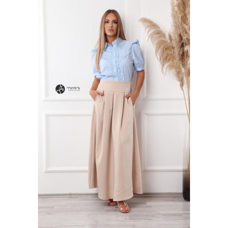 Csipke galléros rövid ujjú ing világoskék