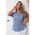 Madeira csipke ing kék