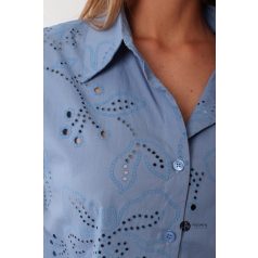 Madeira csipke ing kék