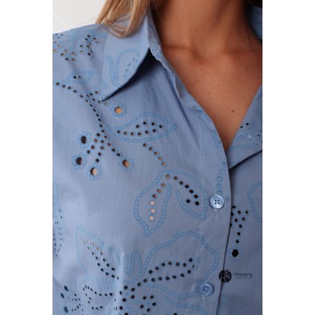 Madeira csipke ing kék