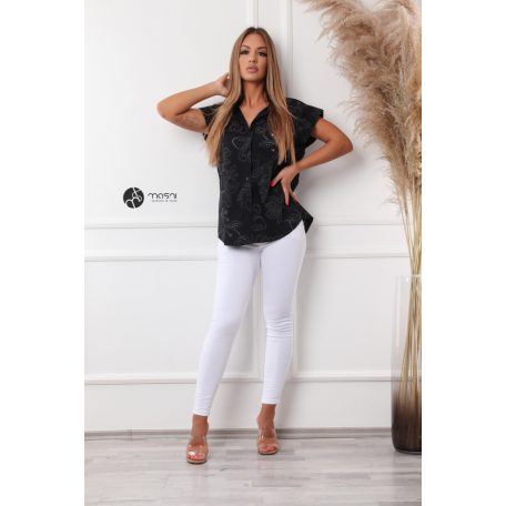 Madeira csipke ing fekete