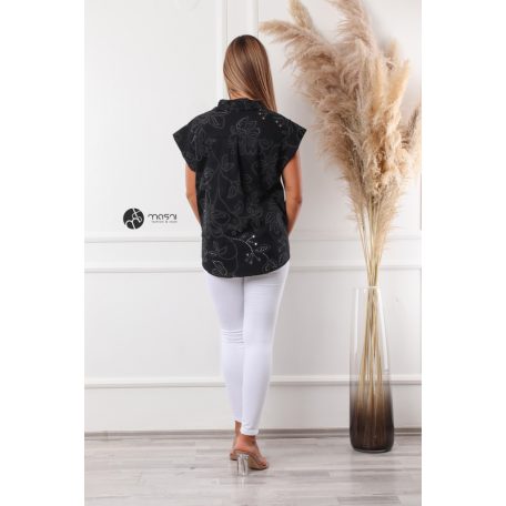 Madeira csipke ing fekete