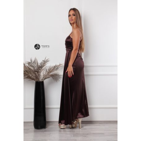 Szofi maxi ruha barna