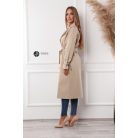 Öves hosszú ballonkabát bézs