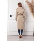 Öves hosszú ballonkabát bézs