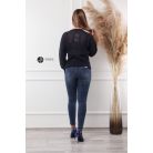 Necc csíkos pulcsi sötétkék