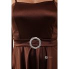 Valérie köves szatén ruha barna