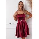 Valérie köves szatén ruha bordó