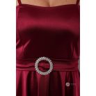Valérie köves szatén ruha bordó