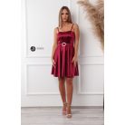 Valérie köves szatén ruha bordó