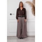 Leora szatén body csokibarna