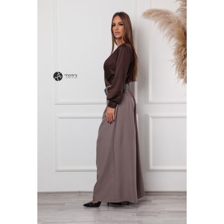 Leora szatén body csokibarna