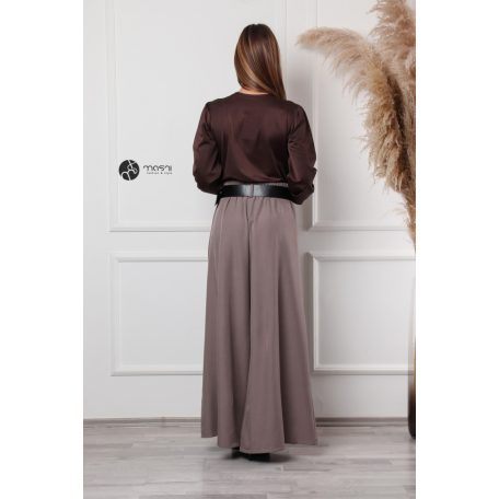 Leora szatén body csokibarna