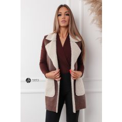 Irha/műbőr mellény barna