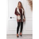 Irha/műbőr mellény barna