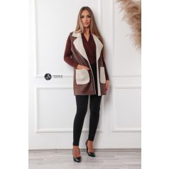 Irha/műbőr mellény barna