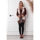 Irha/műbőr mellény barna