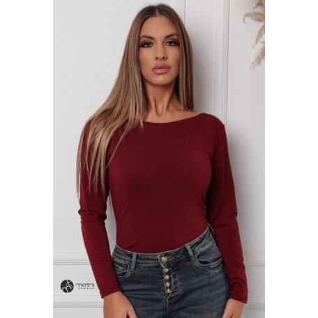 Basic hosszú ujjú felső bordó