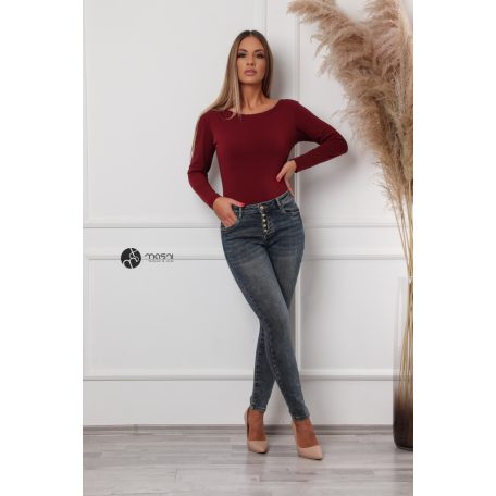 Basic hosszú ujjú felső bordó