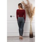 Basic hosszú ujjú felső bordó