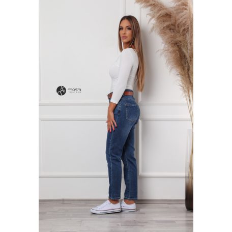 Bona mom fit farmer nadrág kék