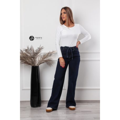 Kerek nyakú, hosszú ujjú poli body fehér