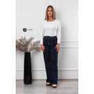 Kerek nyakú, hosszú ujjú poli body fehér