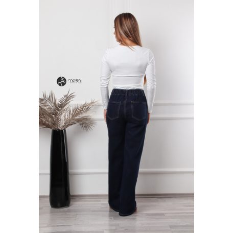 Kerek nyakú, hosszú ujjú poli body fehér