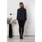 Hosszú ujjú, nyakán masnis felső sötétkék