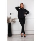 Hosszú ujjú, nyakán masnis felső fekete