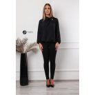 Hosszú ujjú, nyakán masnis felső fekete