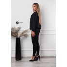 Hosszú ujjú, nyakán masnis felső fekete