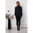 Hosszú ujjú, nyakán masnis felső fekete