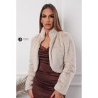 Brossos műszőrme boleró bézs