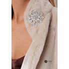 Brossos műszőrme boleró bézs