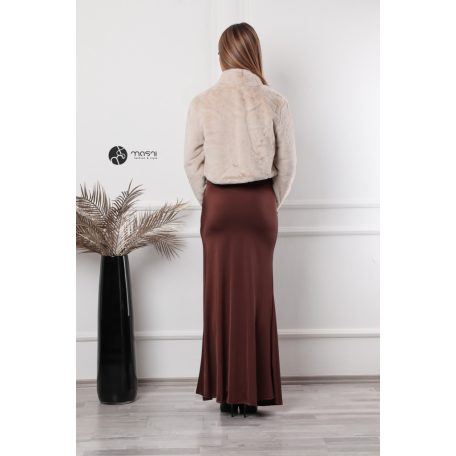 Brossos műszőrme boleró bézs