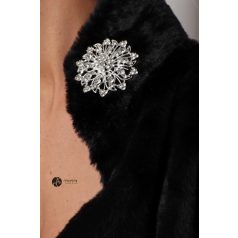 Brossos műszőrme boleró fekete