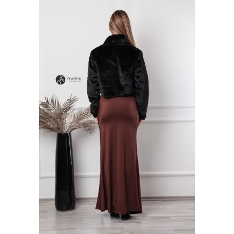 Brossos műszőrme boleró fekete