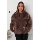 Carina műszőrme kabát barna