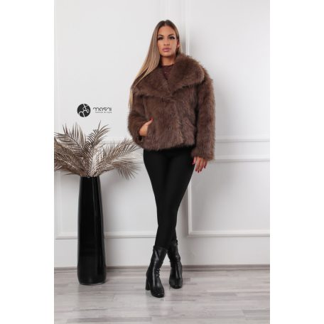 Carina műszőrme kabát barna