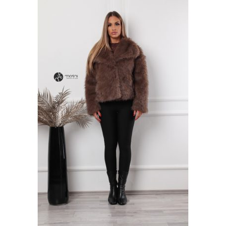 Carina műszőrme kabát barna