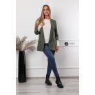 Húzott ujjú zakó nagy méret (L/XL) keki zöld