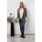 Húzott ujjú zakó nagy méret (L/XL) keki zöld