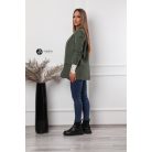 Húzott ujjú zakó nagy méret (L/XL) keki zöld