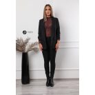 Húzott ujjú zakó nagy méret (L/XL) fekete