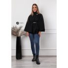 Öves poncsó fekete