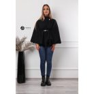 Öves poncsó fekete