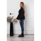 Öves poncsó fekete